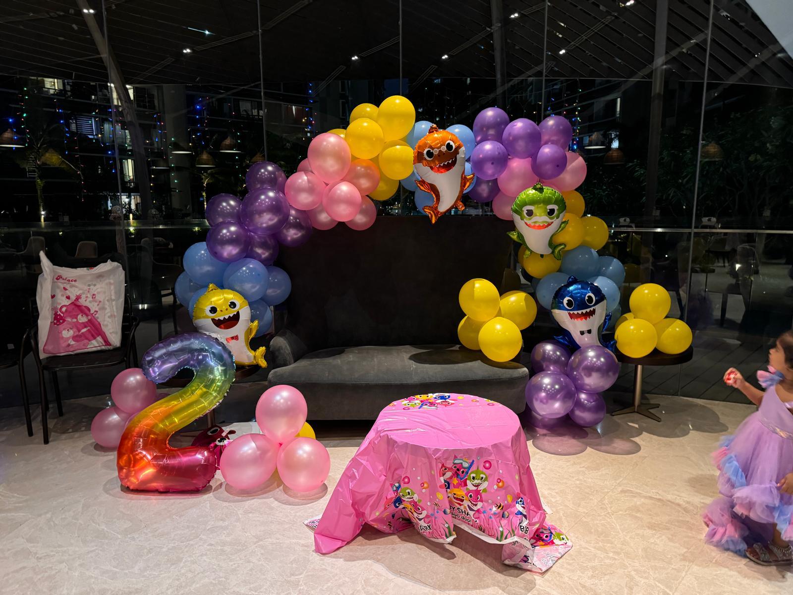 Baby Shark Birthday Party Balloon Arch